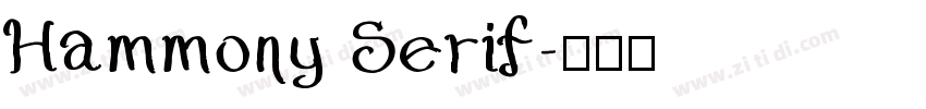 Hammony Serif字体转换